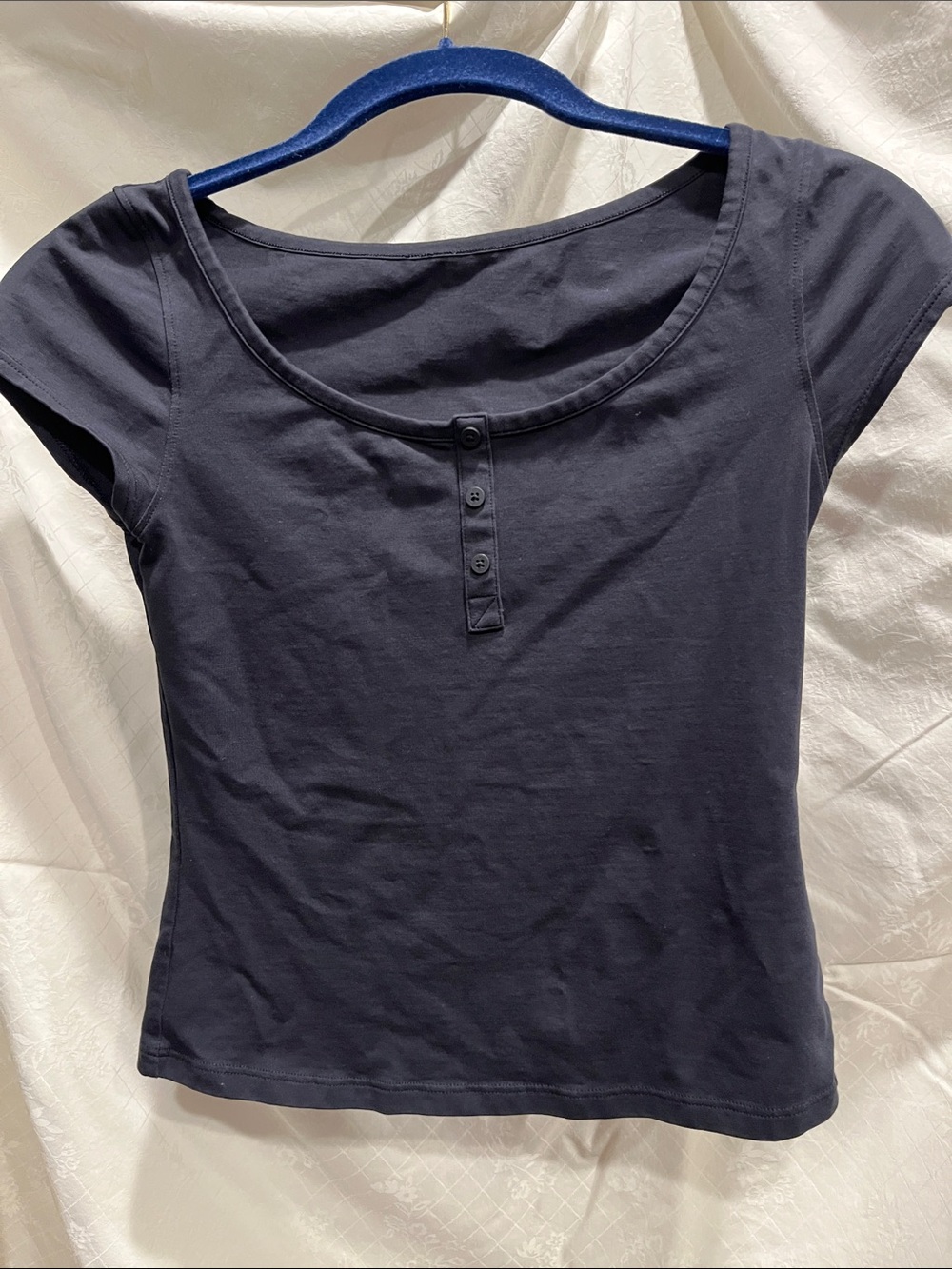 lululemon athletica Black Scoop Neck Short Sleeve Top